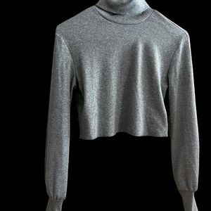 Forever 21 Gray Crop Turtleneck size S